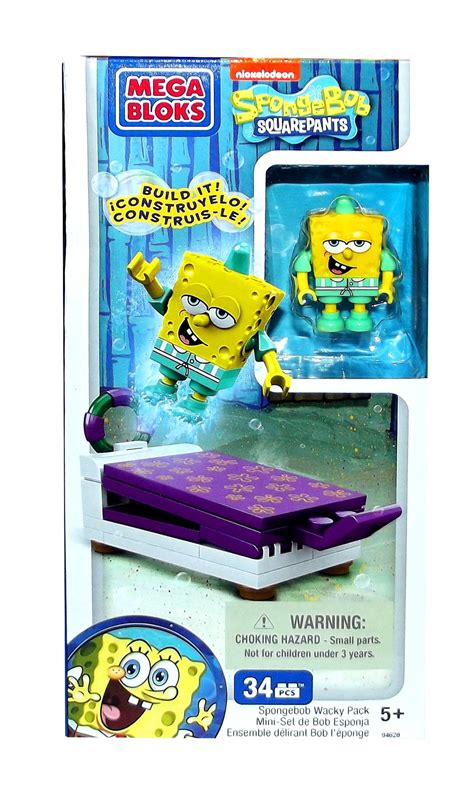 Spongebob Squarepants Wacky Packs SpongeBob Wacky Pack Set Mega Bloks 94628 - Walmart.com ...