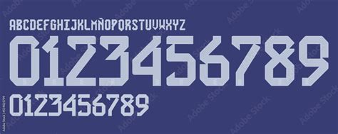 Plakat font vector team 2022 kit sport style font. football style font with lines and points ...