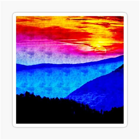 "Blue Ridge Mountains Landscape Art Artwork, Painting, Illustration ...