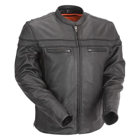 First Manufacturing® FIM262TALL5X-4XLT-BLK - Maverick Men's Leather Jacket (4X-Large (Tall ...