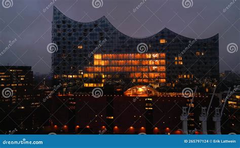 Amazing Night View Over Elbphilharmonie Concert Hall in Hamburg ...