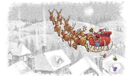 wallpaper santa claus, reindeer, presents HD : Widescreen : High ...