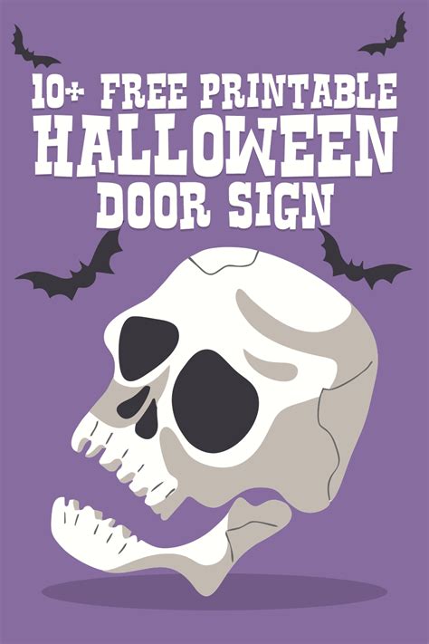 Halloween Door Sign - 15 Free PDF Printables | Printablee