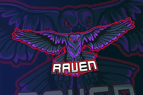 raven mascot esport logo design 3194819 Vector Art at Vecteezy