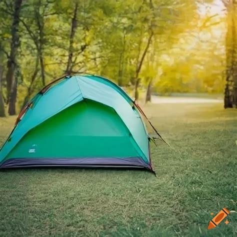 Dark green two-person camping tent on Craiyon