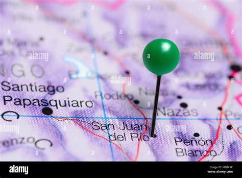 San Juan del Rio pinned on a map of Mexico Stock Photo - Alamy