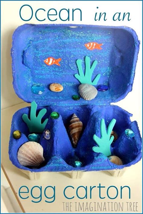 Ocean in an egg carton | Play ideas | Pinterest