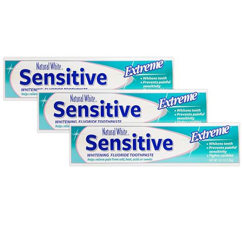 Amazon.com : Toothpaste Natural White Sensitive Extreme (Pack of 3 ...