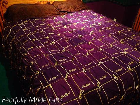 SALE Handmade Crown Royal Bag Quilt Blanket Comforter King