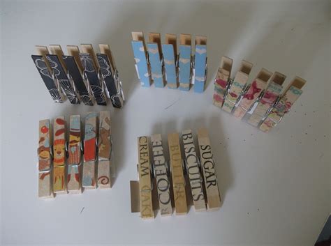 Decoupage pegs: more examples of designs available. | Peg, Fabric ...