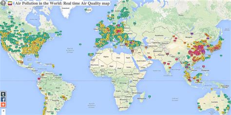 Map shows worldwide air pollution - Business Insider