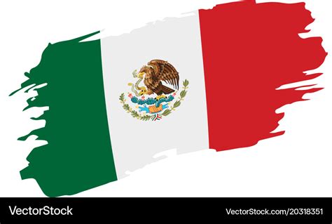 Mexican flag Royalty Free Vector Image - VectorStock