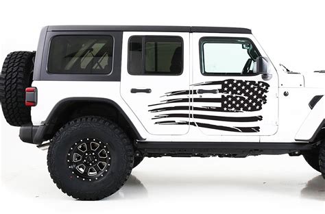 USA Flag Graphics Jeep JL Wrangler decals 2020, side stickers