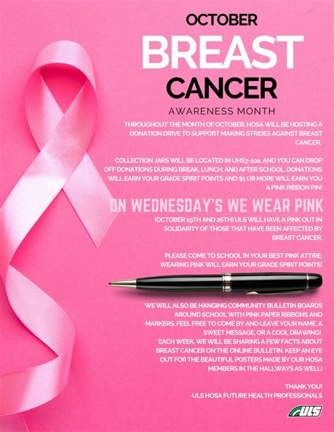 October is Breast Cancer Awareness Month! – University Laboratory School