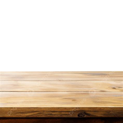 Empty Wooden Table Top Isolated Display Product, Empty, Wooden Table, Display Product PNG ...