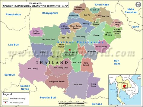 Nakhon Ratchasima Map | Map of Nakhon Ratchasima Province, Thailand