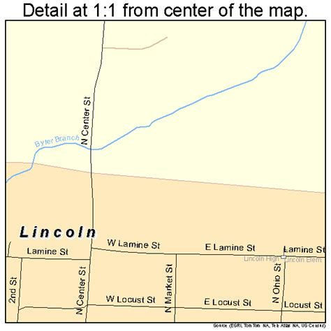 Lincoln Missouri Street Map 2942608