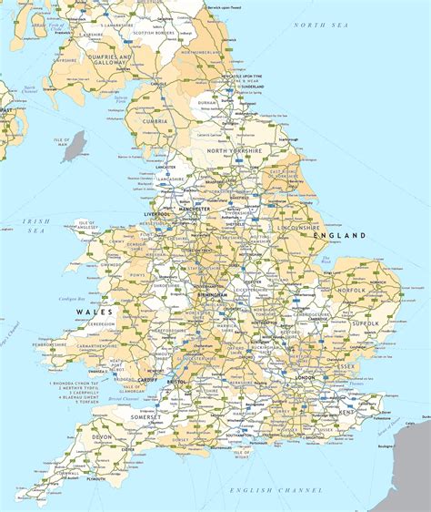 Map Of England Printable