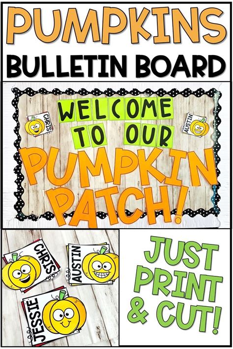 This simple Pumpkin bulletin board is a time saver during the Fall months! Decorate your school ...