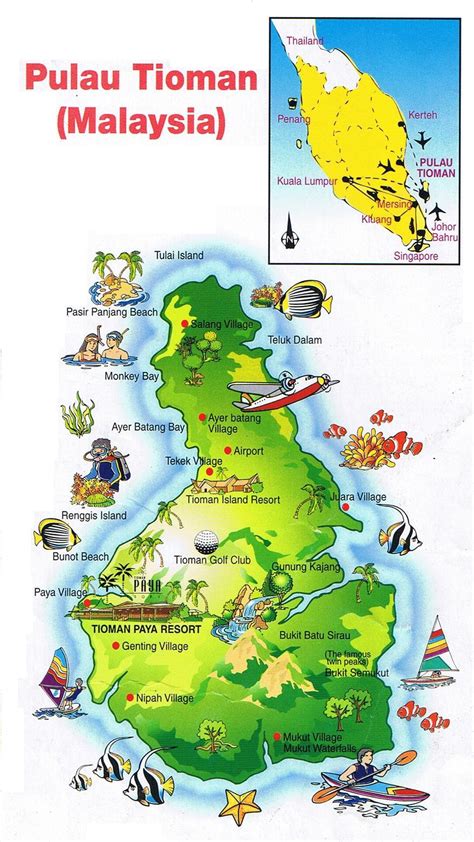 Tioman Island Map - Tioman Island • mappery