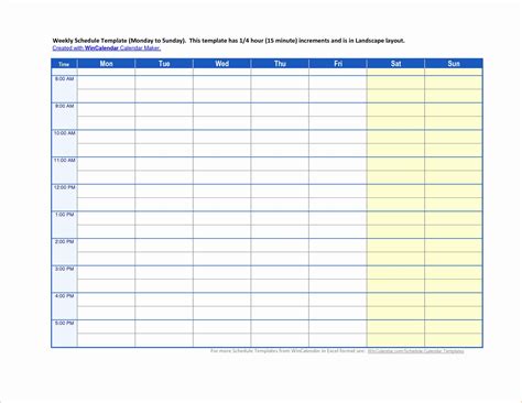 Excel Work Schedule Template Inspirational 7 Work Schedule Template Excel Work Schedule, Weekly ...