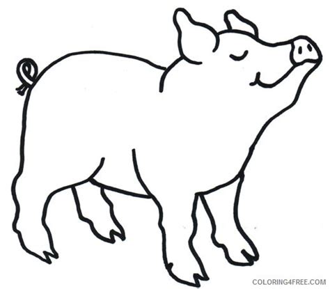 Pig Outline Coloring Pages pig pig jpg Printable Coloring4free - Coloring4Free.com