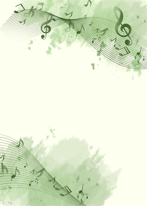 Music Notes Green Background