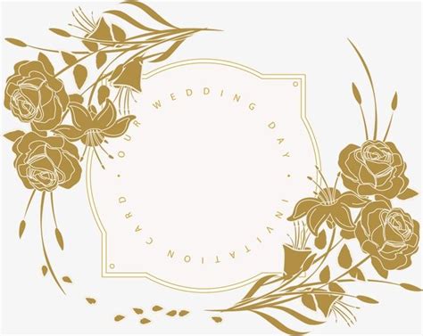 Wedding Invitation Card PNG Images, Retro, Flowers PNG Transparent ...