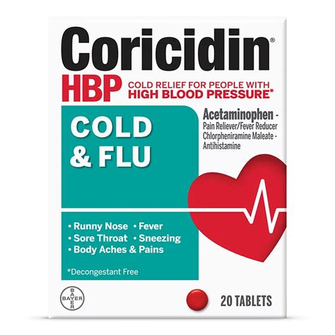 Coricidin HBP Cold & Flu Tablets - Shop Medicines & Treatments at H-E-B