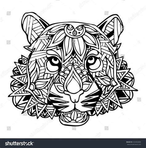 Zentangle Tiger Vector Illustration Stock Vector (Royalty Free ...