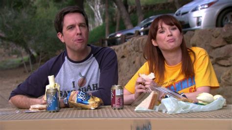 Herr's Chips Enjoyed By Ed Helms (Andy Bernard) And Ellie Kemper (Erin ...