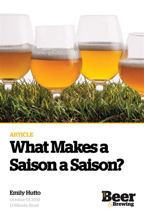 What Makes a Saison a Saison? | Craft Beer & Brewing