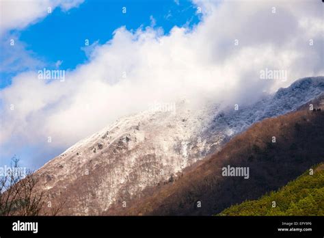 Snow mountains in Japan Stock Photo - Alamy