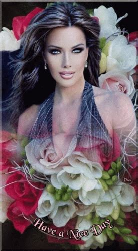 a beautiful woman with flowers in her hair