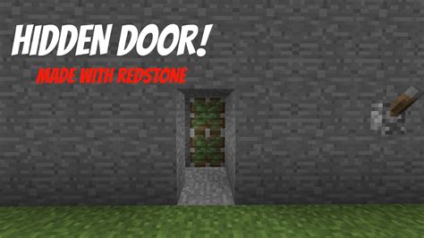 HIDDEN DOOR! Redstone Tutorial! Minecraft PC! - YouTube