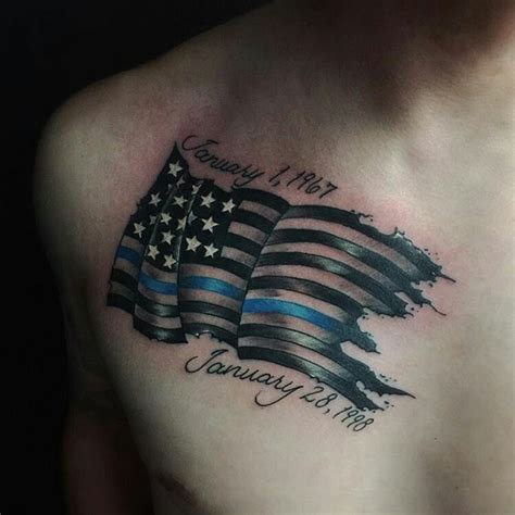 Thin blue line flag | Line tattoos, American flag sleeve tattoo, Sleeve tattoos