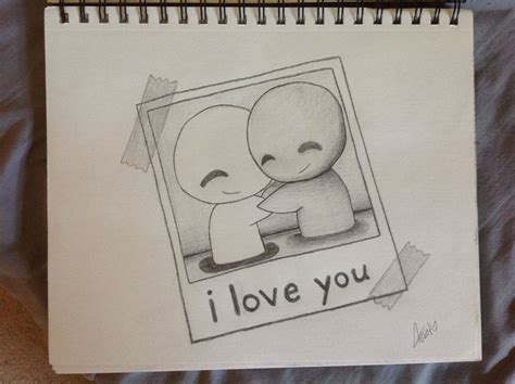 A Sketch of cute love. | Cute drawings of love, Cute sketches, Sketches