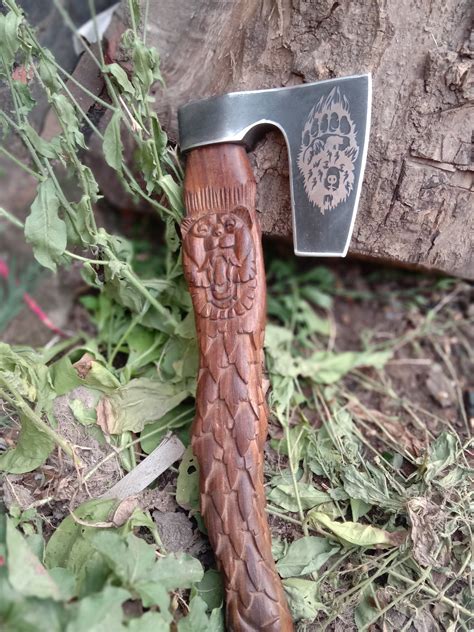 Personalized Axe.Custom Hand Forged viking Axe Handle work | Etsy