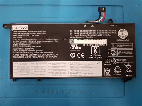 GENUINE LENOVO THINKBOOK 15 G2 ITL BATTERY 45Wh,11.55V,3900mAh L19L3PDA ...