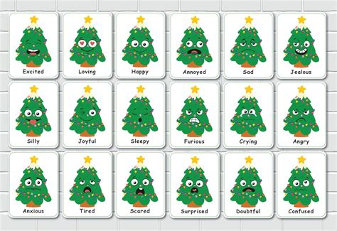 Christmas Tree Emotions Activity for Kids Preschool Feelings - Etsy