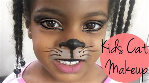 CAT HALLOWEEN MAKEUP FOR KIDS - YouTube