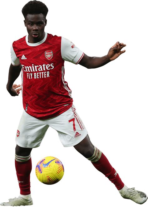 Bukayo Saka Arsenal football render - FootyRenders