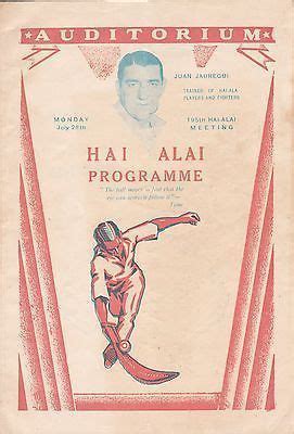 Sport program, Hai Alai (Jai Alai), Players, local ads, Shanghai, CHINA ...