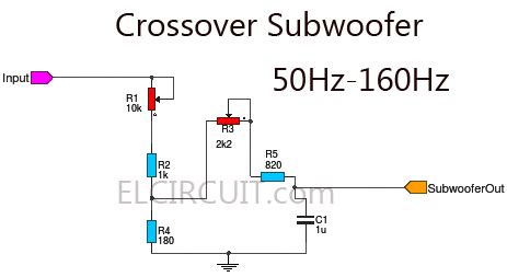 Subwoofer Crossover Filter Circuit - Electronic Circuit