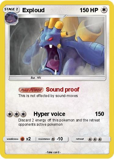 Pokémon Exploud 60 60 - Sound proof - My Pokemon Card