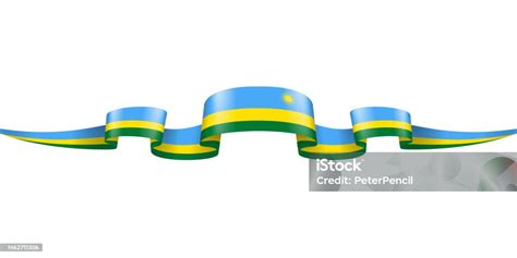 Rwanda Flag Ribbon Rwandan Flag Header Long Banner Vector Stock ...