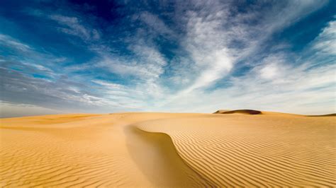 Download wallpaper 1366x768 desert sand, dunes, landscape, sunny day ...