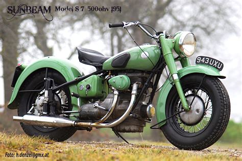 Sunbeam Model S7 500ohv 1951 | Classic motorcycles, Classic bikes, Vintage bikes