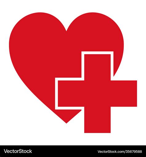 Sign symbol health logo hospital red cross Vector Image