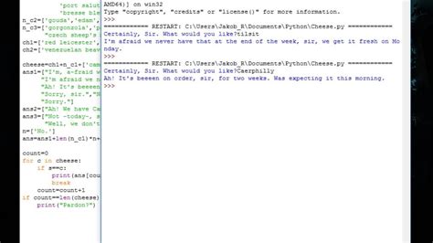 I made a python script which responds to types of cheese with answers ...